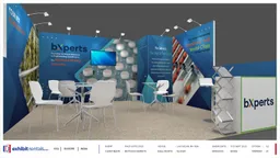 15x15 Inline booth design by Exhibit-Rentals